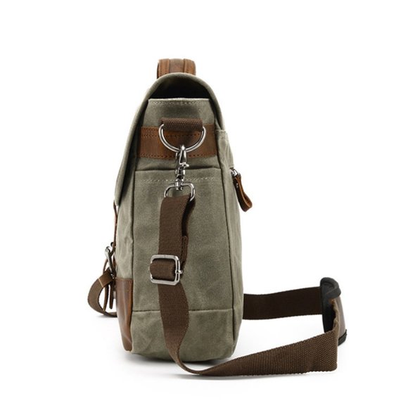 Waxed Canvas Vintage Messenger bag - Picture 2 of 9